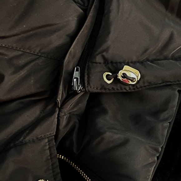 Michael Kors Coat PS Petite Small Black Down Quilted Fur Collar Hood Jacket EUC - Picture 6 of 11